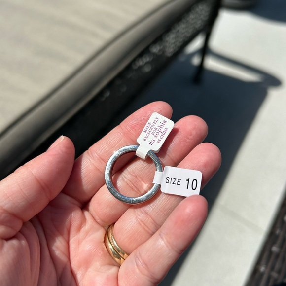 4/$100 LIA SOPHIA Elegant Silver Band with Crystals size 10 😎 - Picture 6 of 7